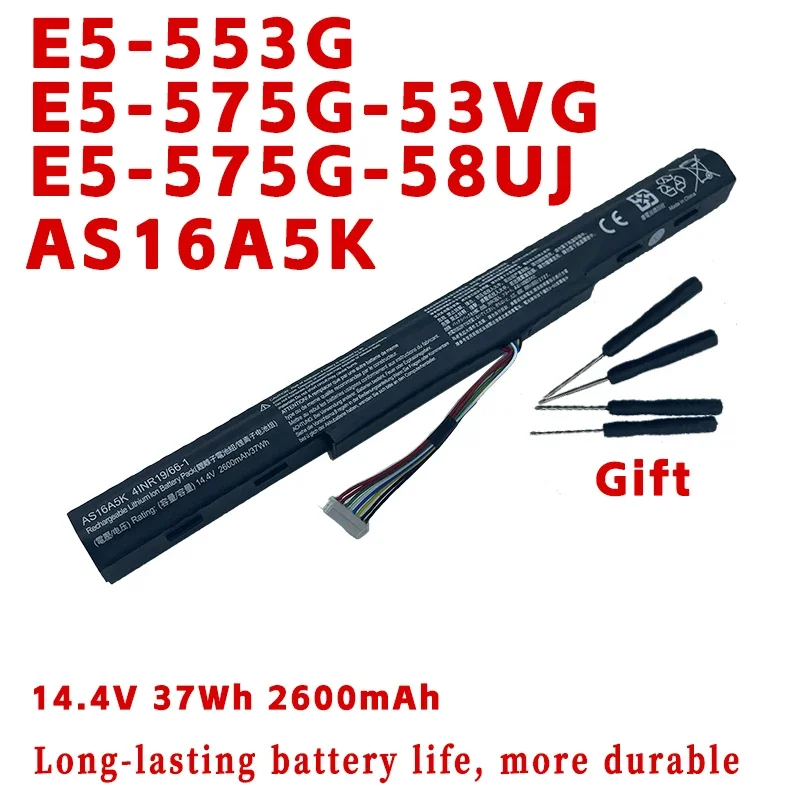 New Battery AS16A5K for Acer Aspire E 15 series E5-575G-53VG E5-575G-58UJ E5-575G-59EE E5-575G-76YK E5-553G