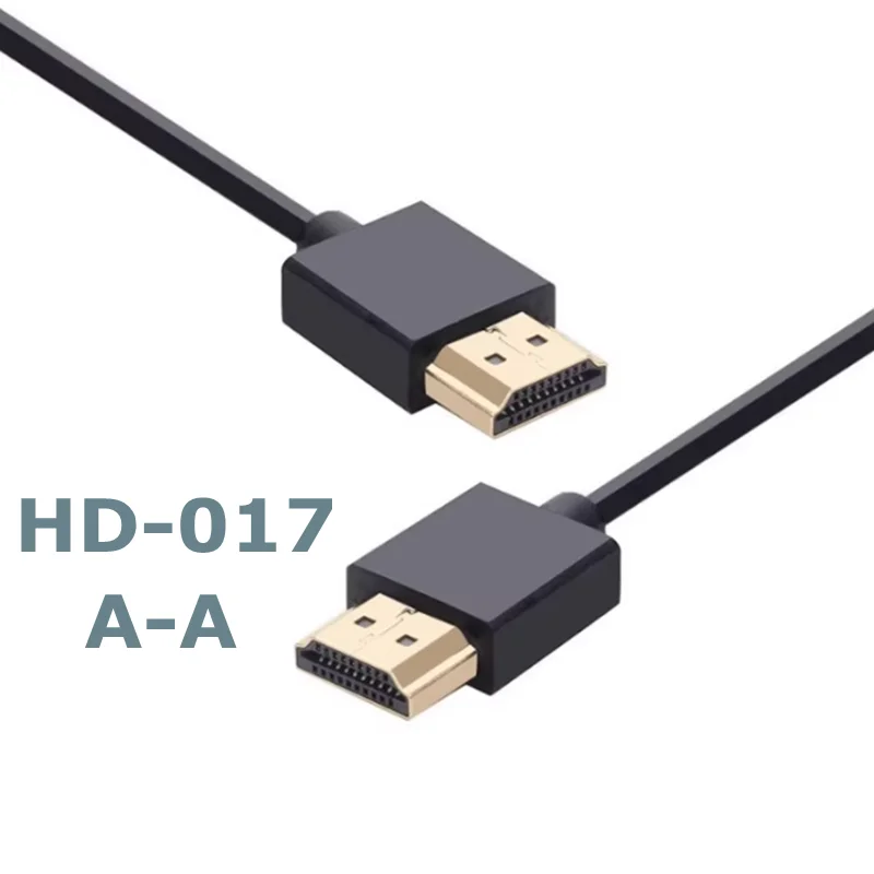 4K HDMI Cable Cord Thin OD3.2mm 2.0 Cable Low-Profile Gold-Plated Connectors 4K HDR ARC 3D for Gaming Monitor TV X-Box PS5/4/3