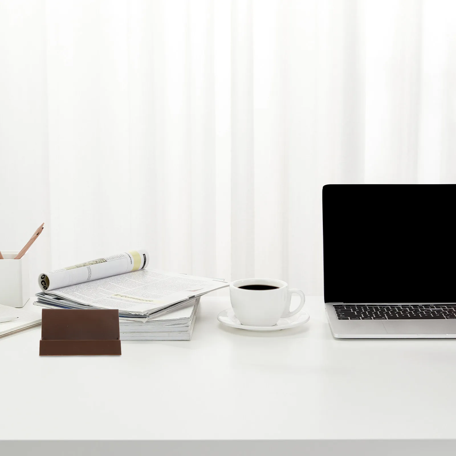 

Desk Business Card Holder Organizer Name Card Display Stand Non-Tip Design Cards Storage Holder for Office Home Use