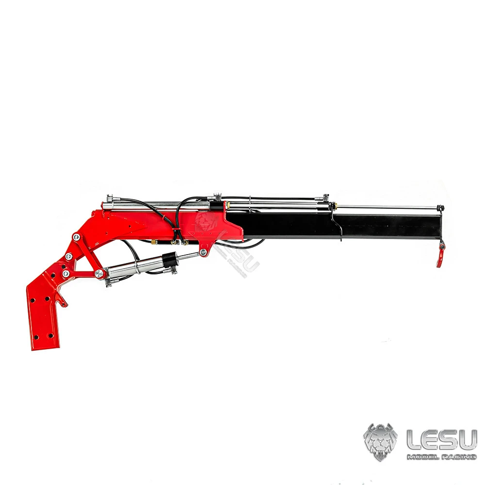 RC 1/14 Metal Fly Jib Arm Crane Painted Assembled Spare for Tamiya Hydraulic Excavator Loader Dump Tripper DIY Parts