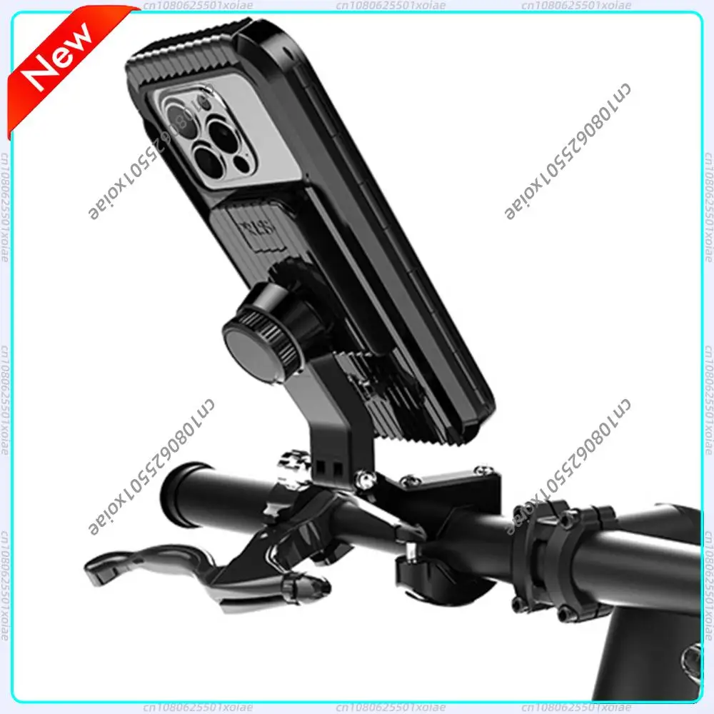 

Bike Handlebar Bracket Strong Suction Waterproof Phone Holder Case 360 Degree Rotation Motorbike Phone Stand for Phone 4-7 Inch