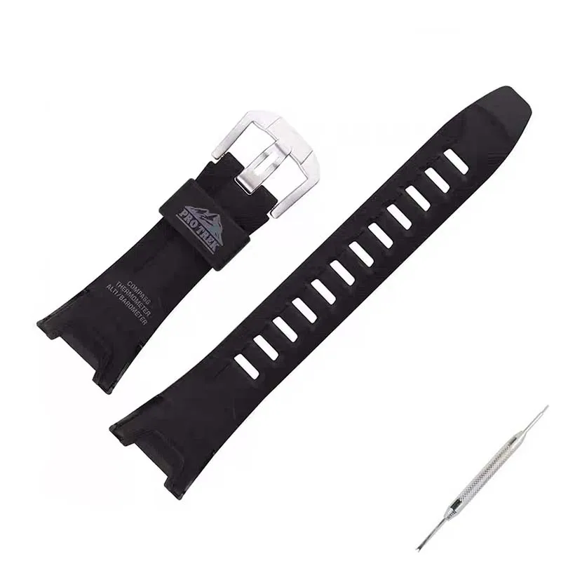 Akcesoria do zegarków Żywiczny pasek do zegarka Klamra do PRG-110 PRW-1300Y Sportowy wodoodporny gumowy pasek