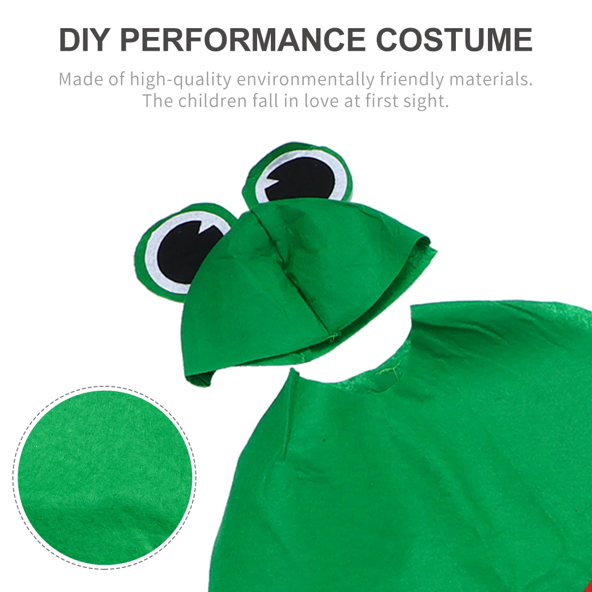 

2pcs Frog Clothes Kids Trendy Halloween Costumes Adorable Set Unique Props Parent-child Activities Eco-friendly Role Play