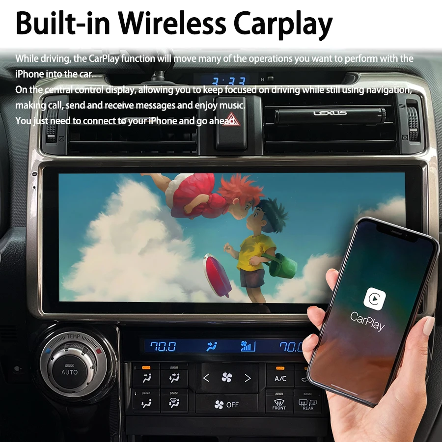 Navirider Android Car Radio Audio Player For Toyota 4Runner 4 Runner 2009-2022 Navi GPS BT FM Vehicle Audio Systems Car Stereo