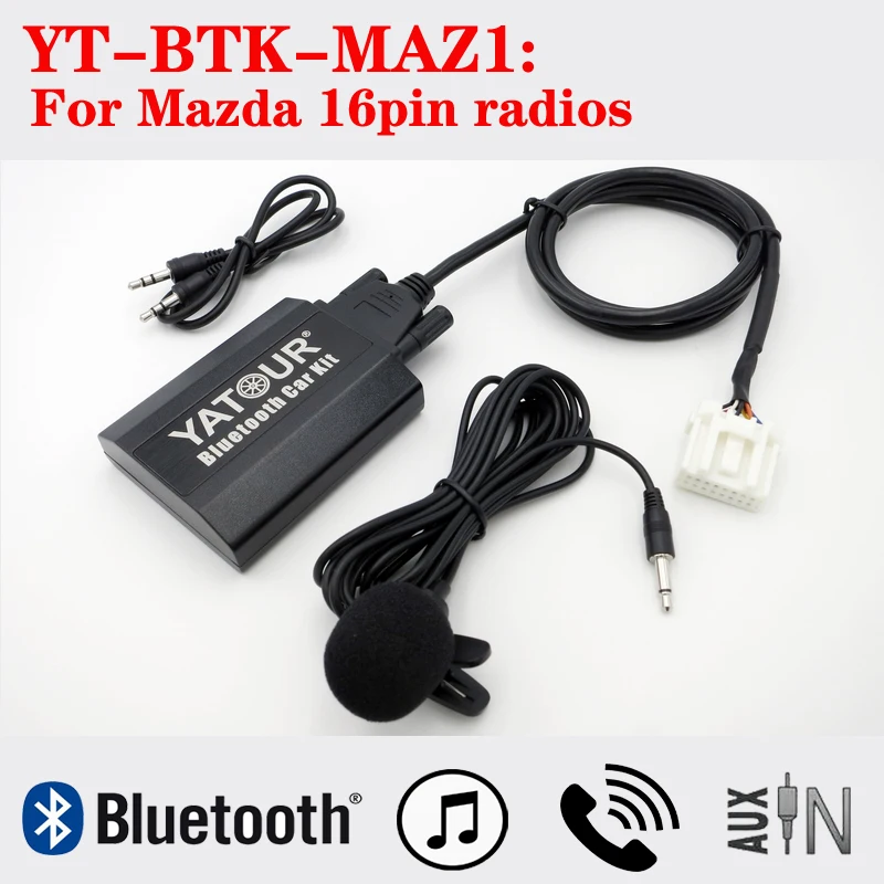 Popular Yatour BTK Bluetooth receiver MP3 Music kit for Mazda 2 3 5 6 MX5 SPD CX7 RX8 Tribute Premacy 323 MPV