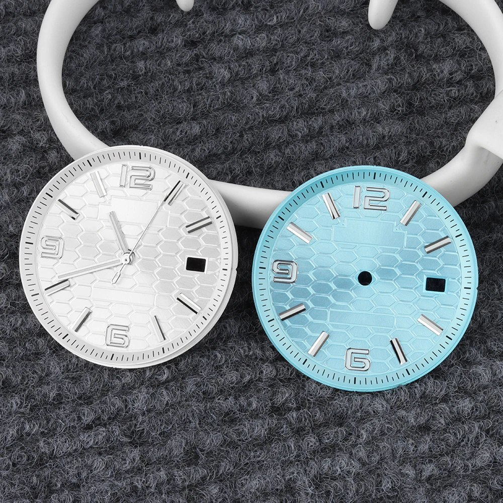 

NH35 Dial 33.8mm Dial Hands Blue Luminous For Land-Dweller Dial and Hands For NH35 NH36 Movement Watch Replacement Parts