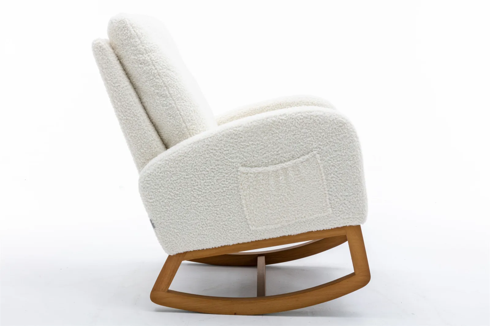 Fotel bujany w nowoczesnym stylu, wyściełane krzesło przesuwne z wysokim oparciem do salonu. Nadaje się do salonu i sypialni