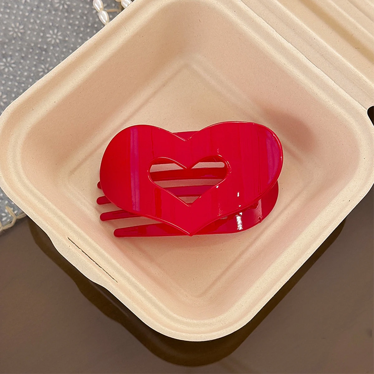 1 Stück Französische Liebe Acryl-Haarspange für Damen, Haarklammer für die Haarwurzel, Große Entenschnabel-Haarspange, Haarschmuck – Detail 5