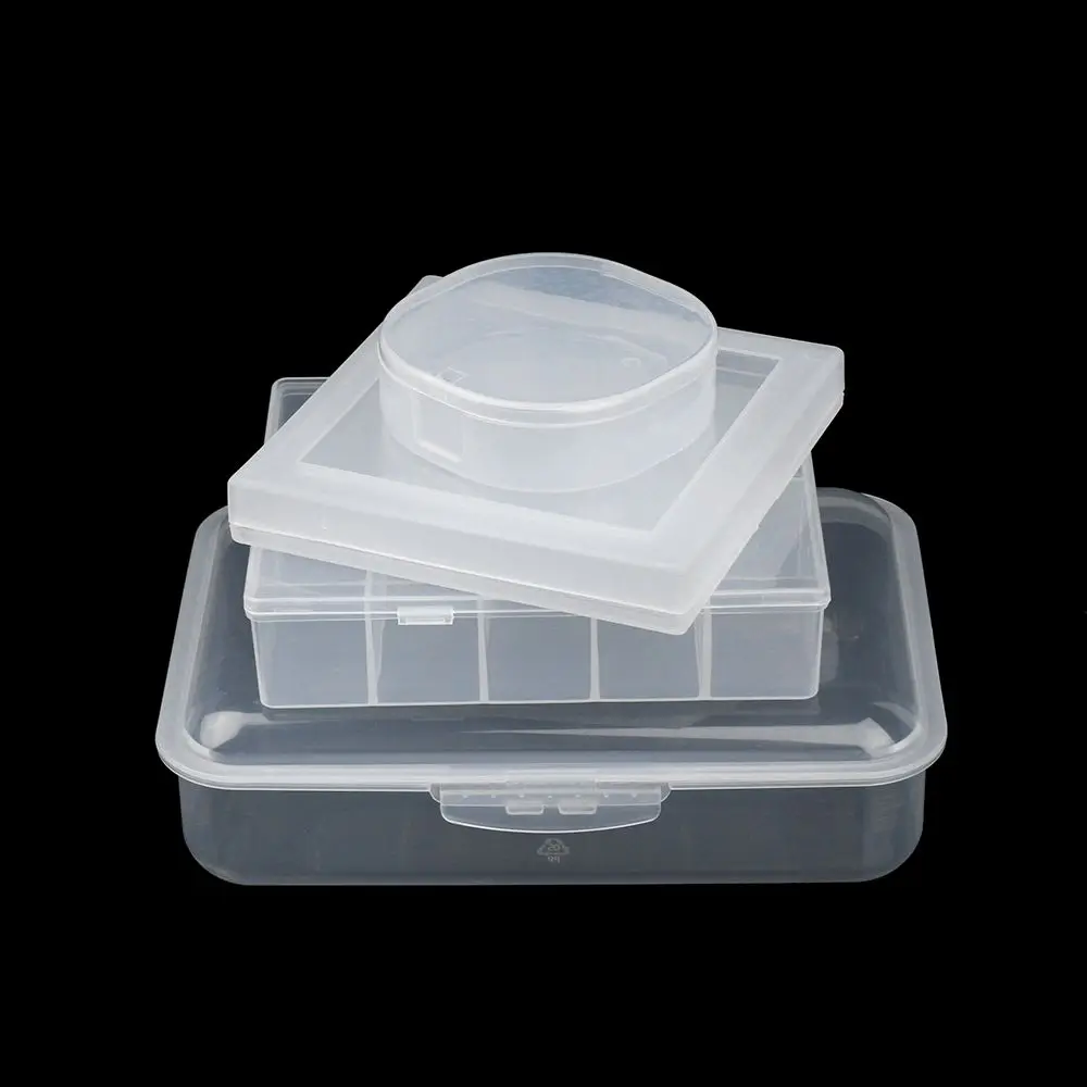 Square Clear Plastic Home Organization Jewelry Diamond Container Craft Bead Holder Storage Box Pill Storage Supply