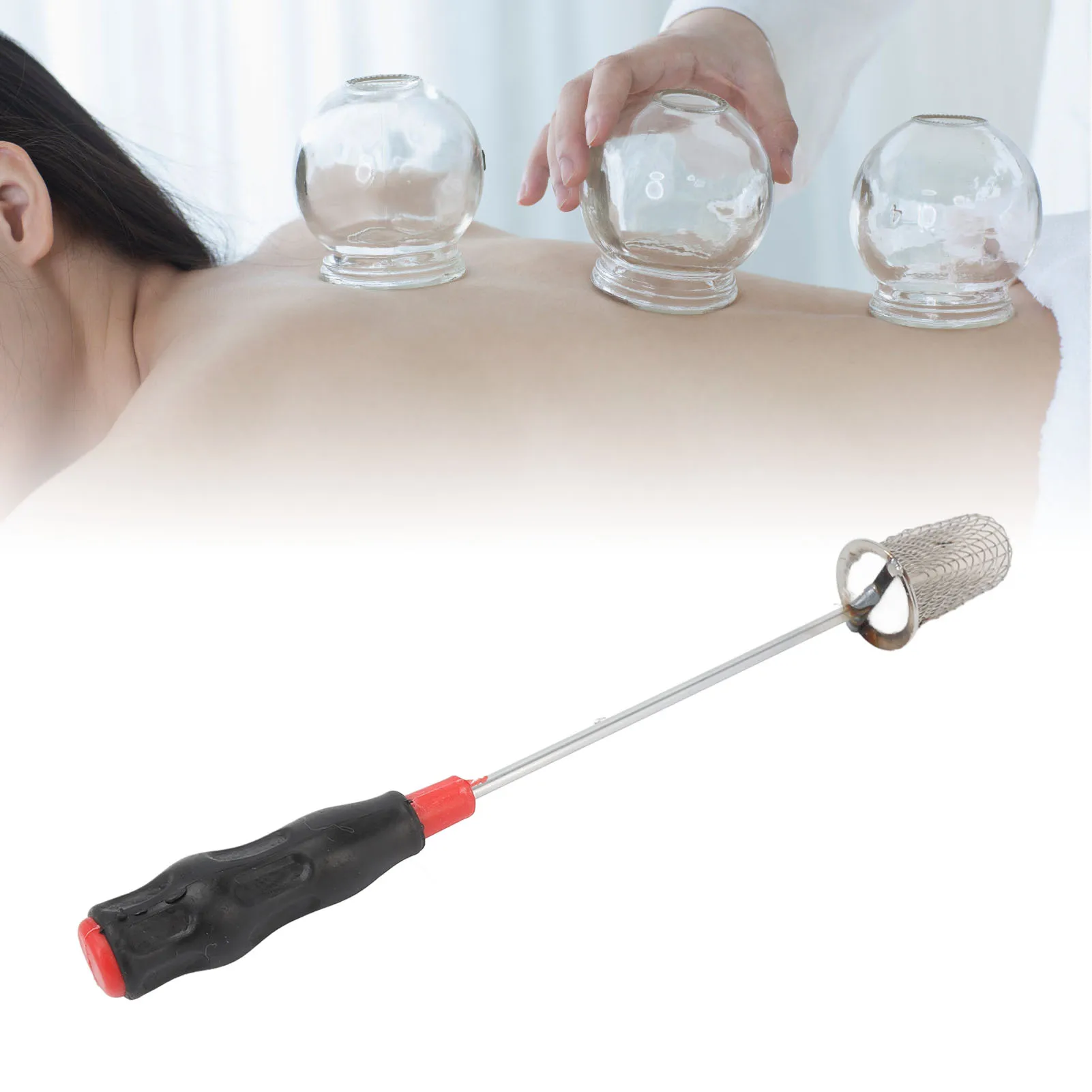 Cupping Stick  Cupping Stick Stainless Steel Portable Anti Scalding Cupping Ignition Rod for Salon Massage SPA