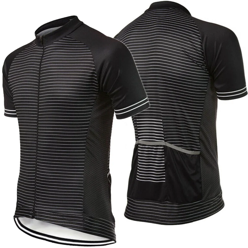 

Outdoor Sport Bike Man Shirt Short Sleeve Wear Road Jersey Cycling Jacket Bicycle Downhill Sweatproof Run Black Bibs