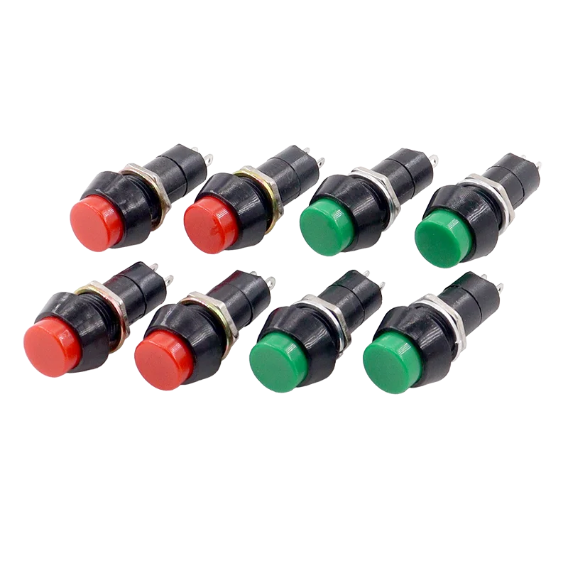 100pcs/lot PBS-11 Button switch Self-locking/Non Lock Self-resetting Button Power Switch Opening Hole 12mm 250V3A