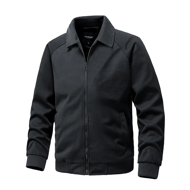Winter Men's Warm Bomber Jackets Fashion Men Fleece Lined Business Trench Coats Men Knitted Sleeve Windbreaker Thermal Jackets
