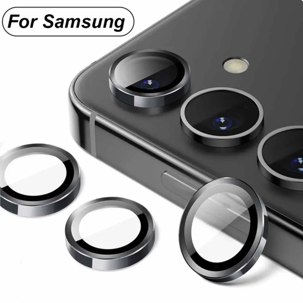 Sumsung A55 A35 A15 A 55 Case Matel Ring +Tempered Glass Camera Protector For Samsung Galaxy A55 A35 A15 5G 2024 NEW Lens Glass