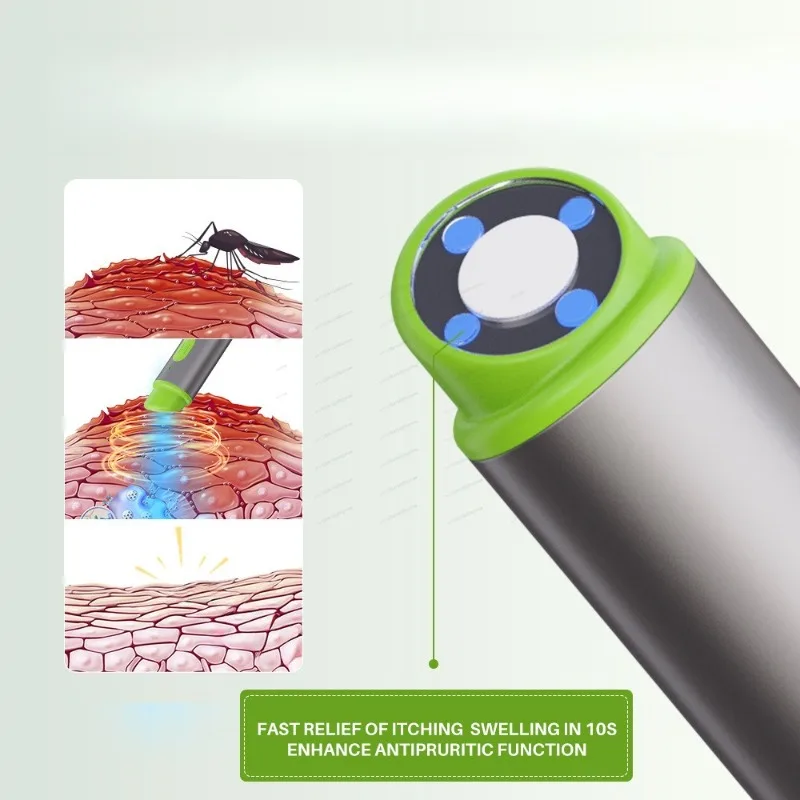 Electric Insect Bite Relief Device USB Rechargeable Portable Itch Soother for Outdoor Camping Travel Household Daily Use