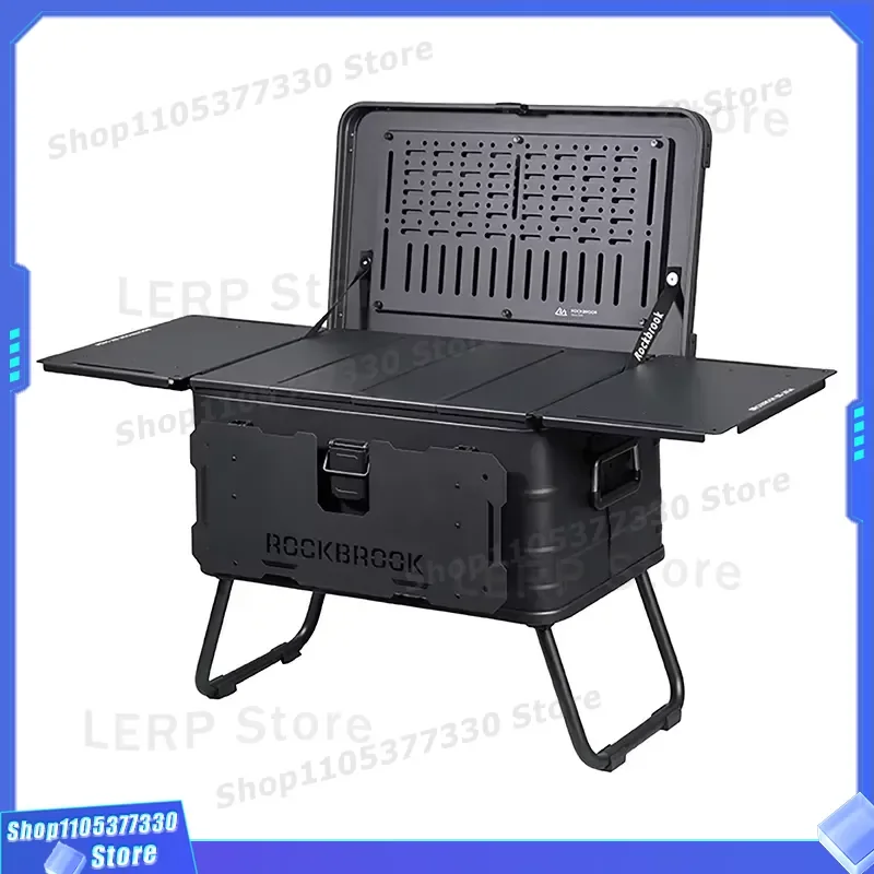 ROCKBROOK Aluminum Foldable Storage Box Portable Light Metal Mini Large Car Roof Garden Tools Outdoor Camping Coffee