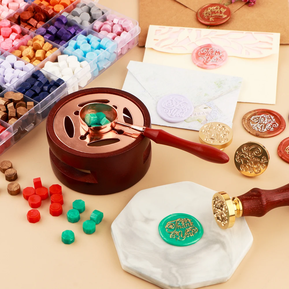 DIY-ワックスシールセット,クラシックなレトロな漆塗りのス - Wax Seal Stamp Set のレビューと価格