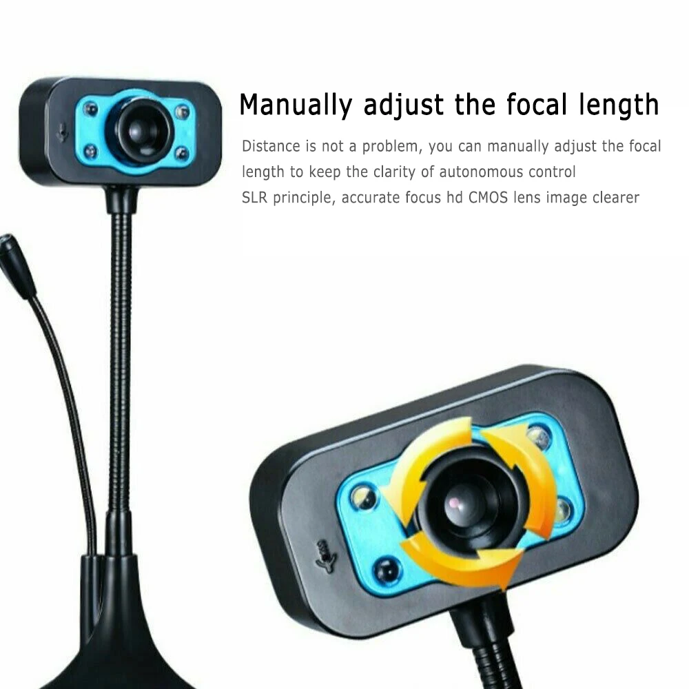 Webcams Computer Video Webcam USB Camera Built-in Microphone Video Teaching Live With Microphone Computer Peripherals