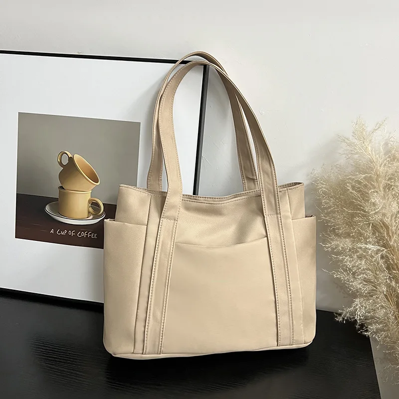 Women's Fashion Shoulder Bag Class Large Capacity Student Tote Bag 2023 New Canvas Commuter Handbag Women Bag