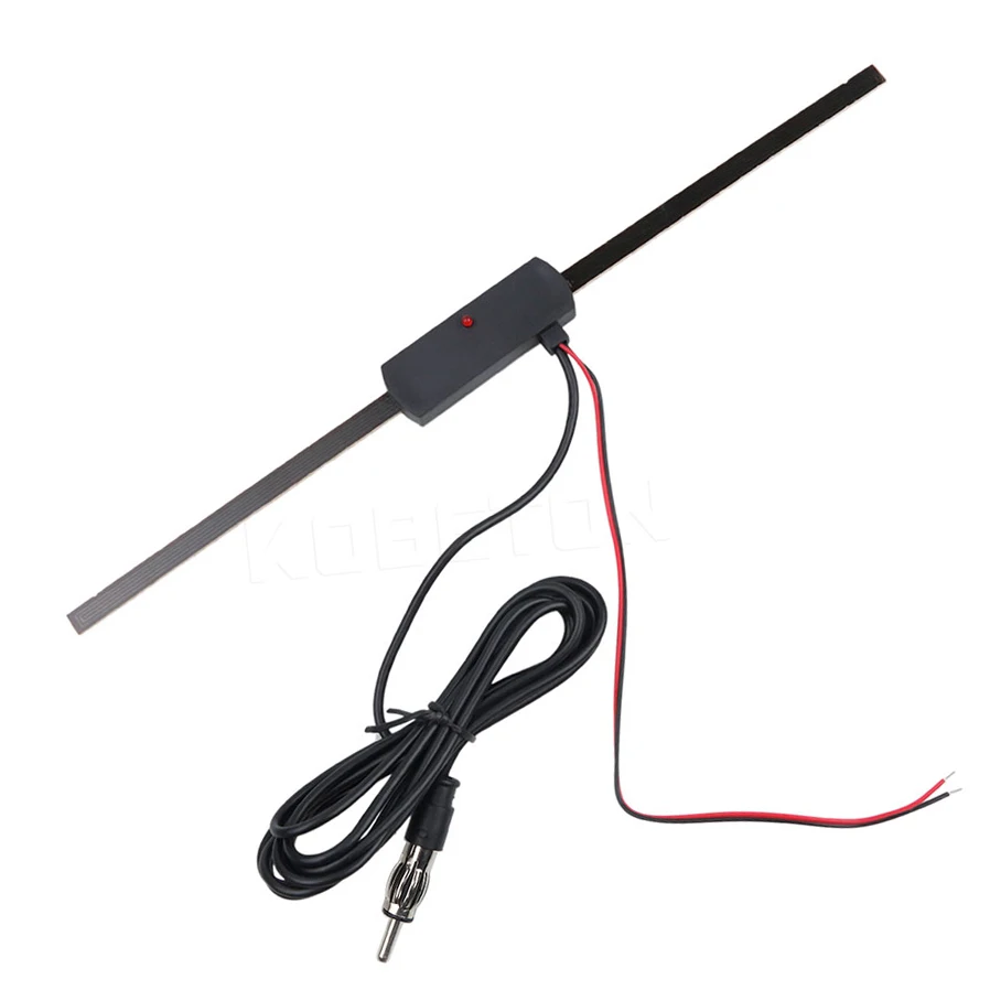 Car Windshield AM FM Radio Antenna Signal Stereo Amplifier 12V Active Hidden Booster Truck Vehicle Aerial Boat RV Signal Enhance