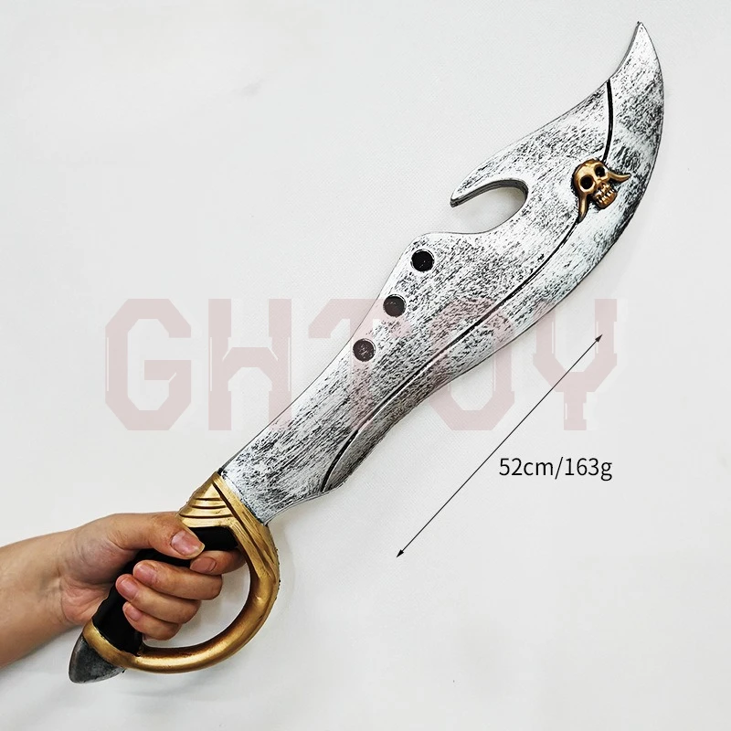 Cuchillo para cortar pirata de 52cm/20,47 pulgadas, juguete de Material PU, armas de goma suave, modelos de adornos periféricos, colecciones, personajes de Cosplay