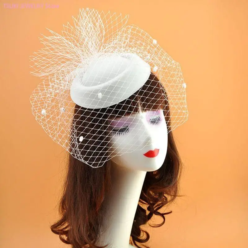 62KE Hair Accessories Fashion Sexy Women Fascinator Cocktail Tea Party Hat Headwear