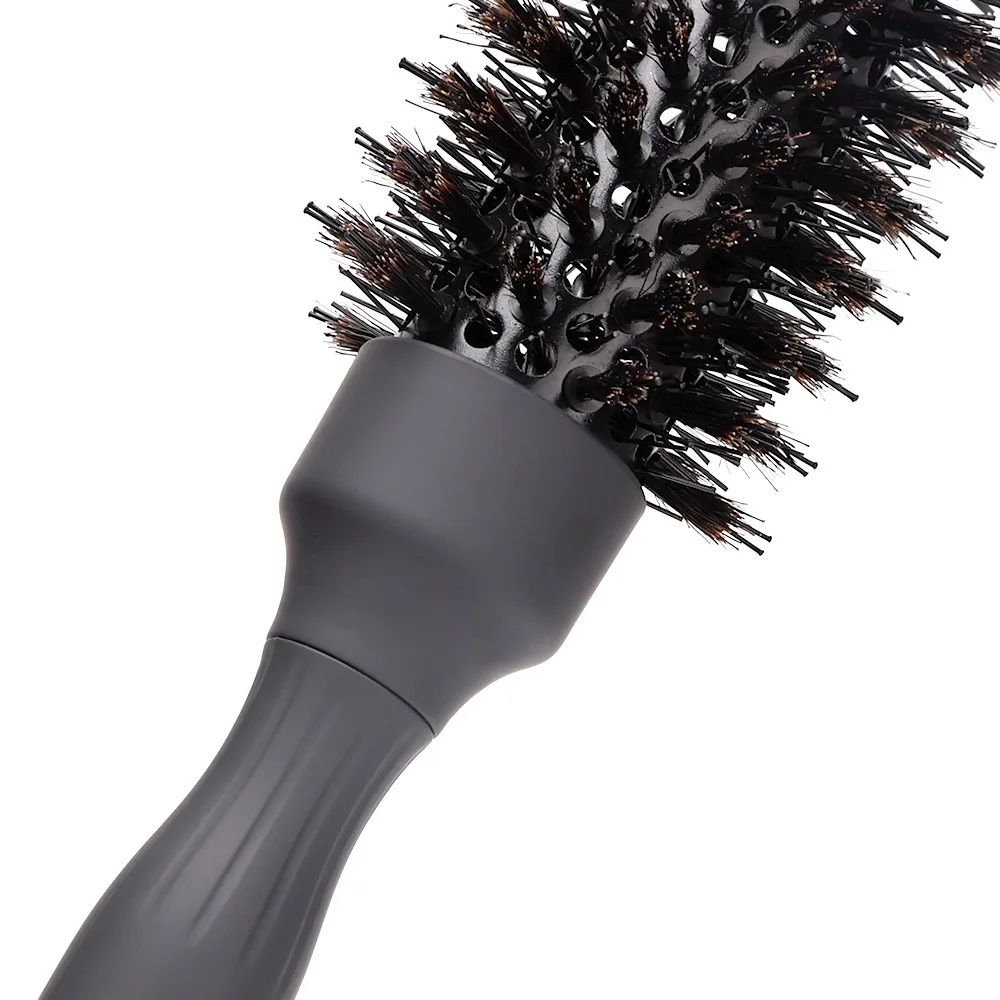 Handle Round Rolling Brush Round Barrel with Pointed Tail Straight Twill Hair Comb Hairdressing Styling Tool Hair Curling Brush