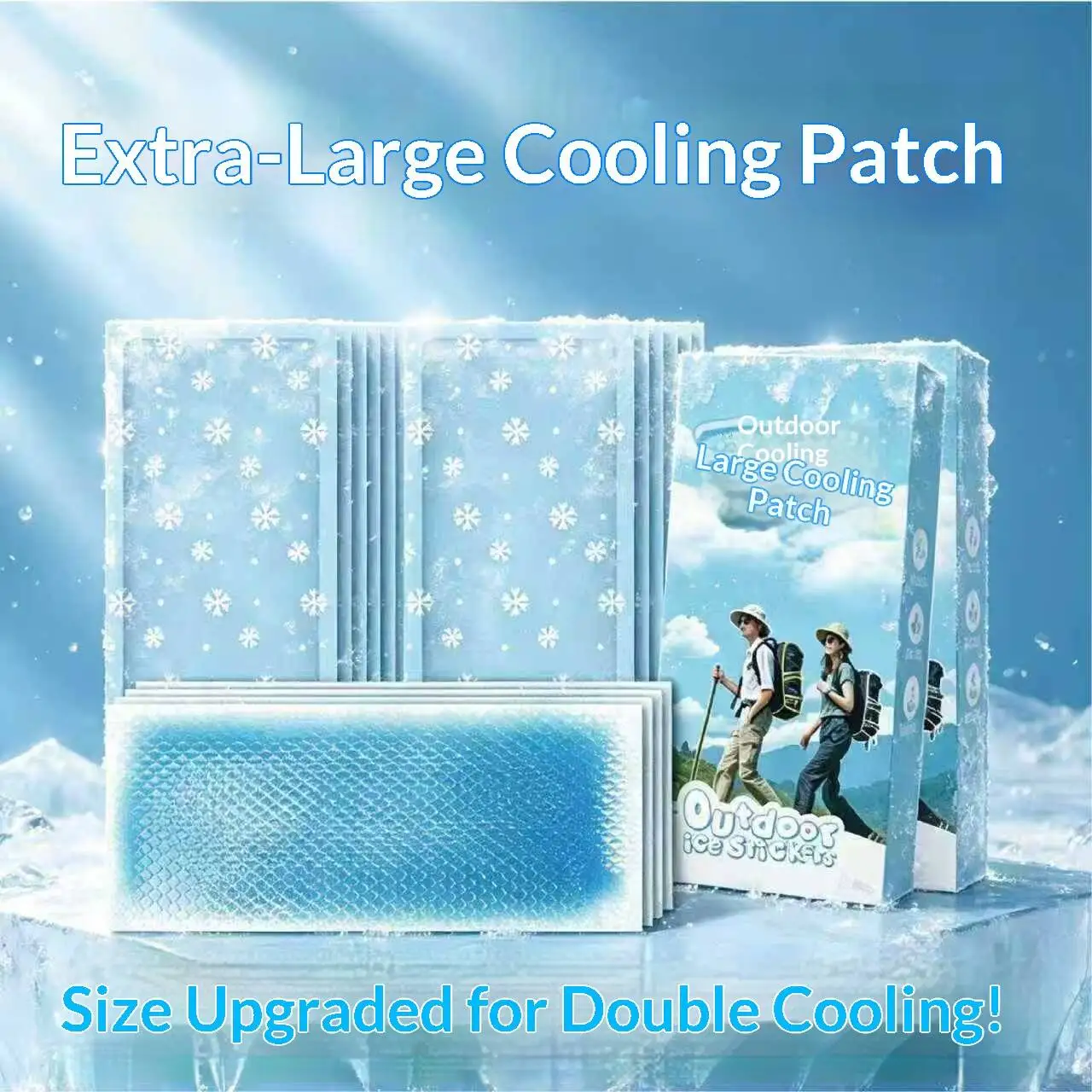 Large Size Cold Sticker Ice Sticker Outdoor Cooling Sticker Summer Cool Heat-reducing Sticker Children's Cold Compress Physical
