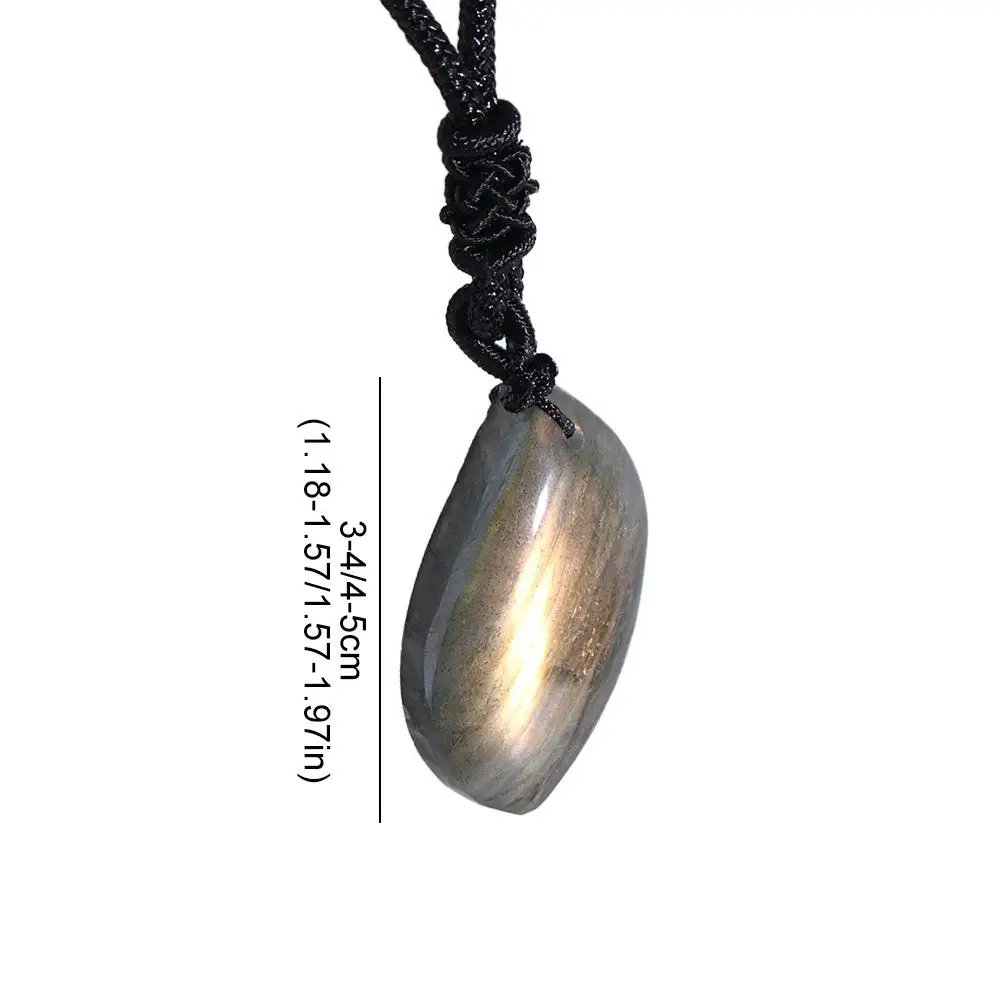 Stone Craft Natural Labradorite Geometric Shape Exquisite Crystal Labradorite Pendent Raw Stone Polishing Natural Training Stone