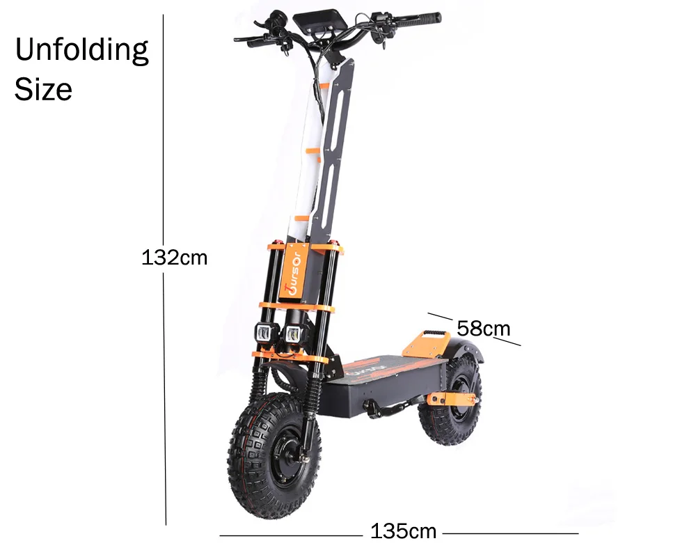 US EU Stock Scooter Toursor Fast Speed 90KM/H E-Scooter Street Road Tire 13 inch 60V 8000W Electric Scooter