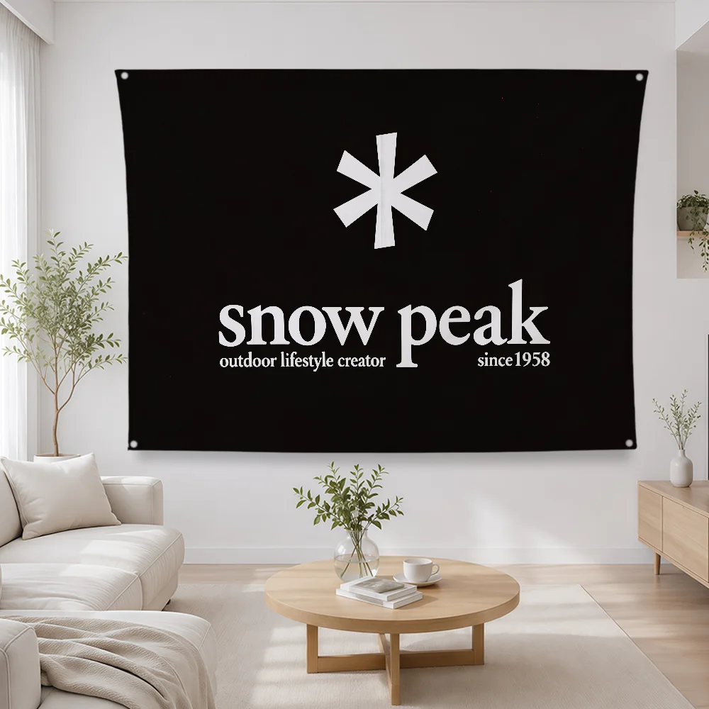 S-Snow Logo P-Peak-S Fashion Flag Polyester Banner Flags For Party Club Outdoor Interior Wall Paper Decoration Banner Fans Gift