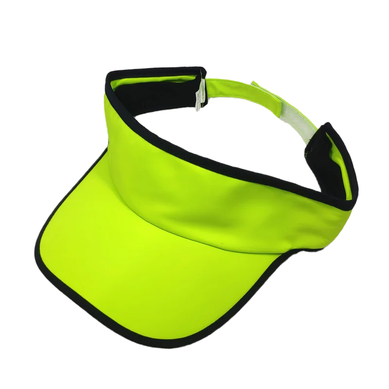 Outdoor Plain Lime Green Men\'s Visor Caps Neon Pink Women Sun Visor Hat Swimming Tennis Running Sport Visors