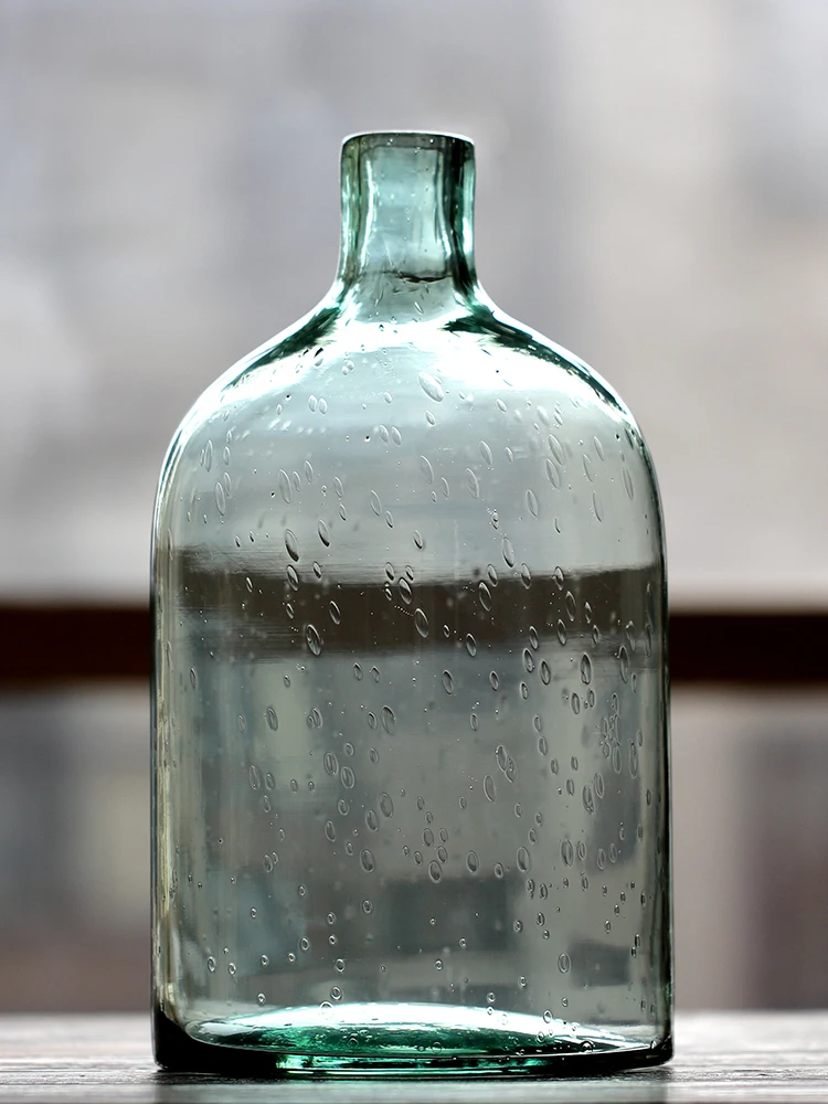 

Большая стеклянная ваза для цветов в скандинавском ретро-американском стиле, напольная подставка для букетов, объемный цветочный горшок для домашнего декора