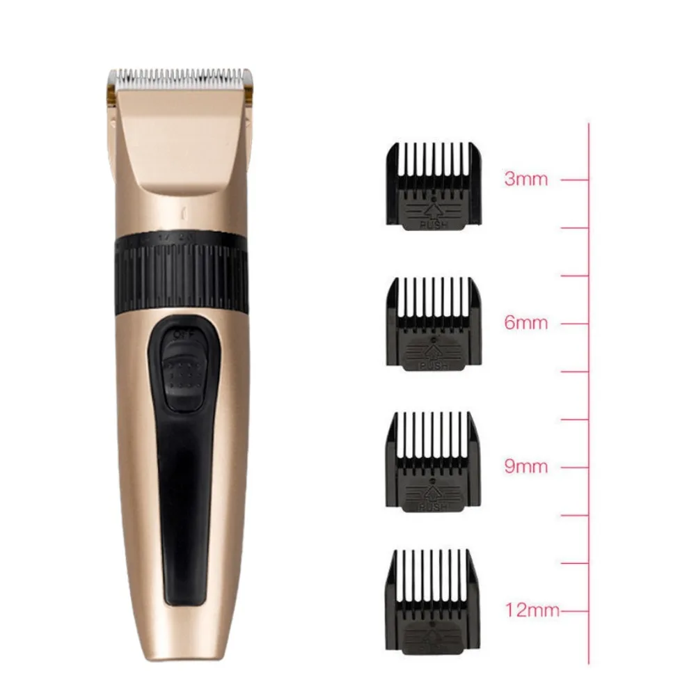 Professional wireless hair clipper men's hair clipper set with electric shaver, electric beauty clipper, USB charging shaver equipped with 4 different accessory heads for beard and beard trimming, hair cutting, body grooming, and detail treatment