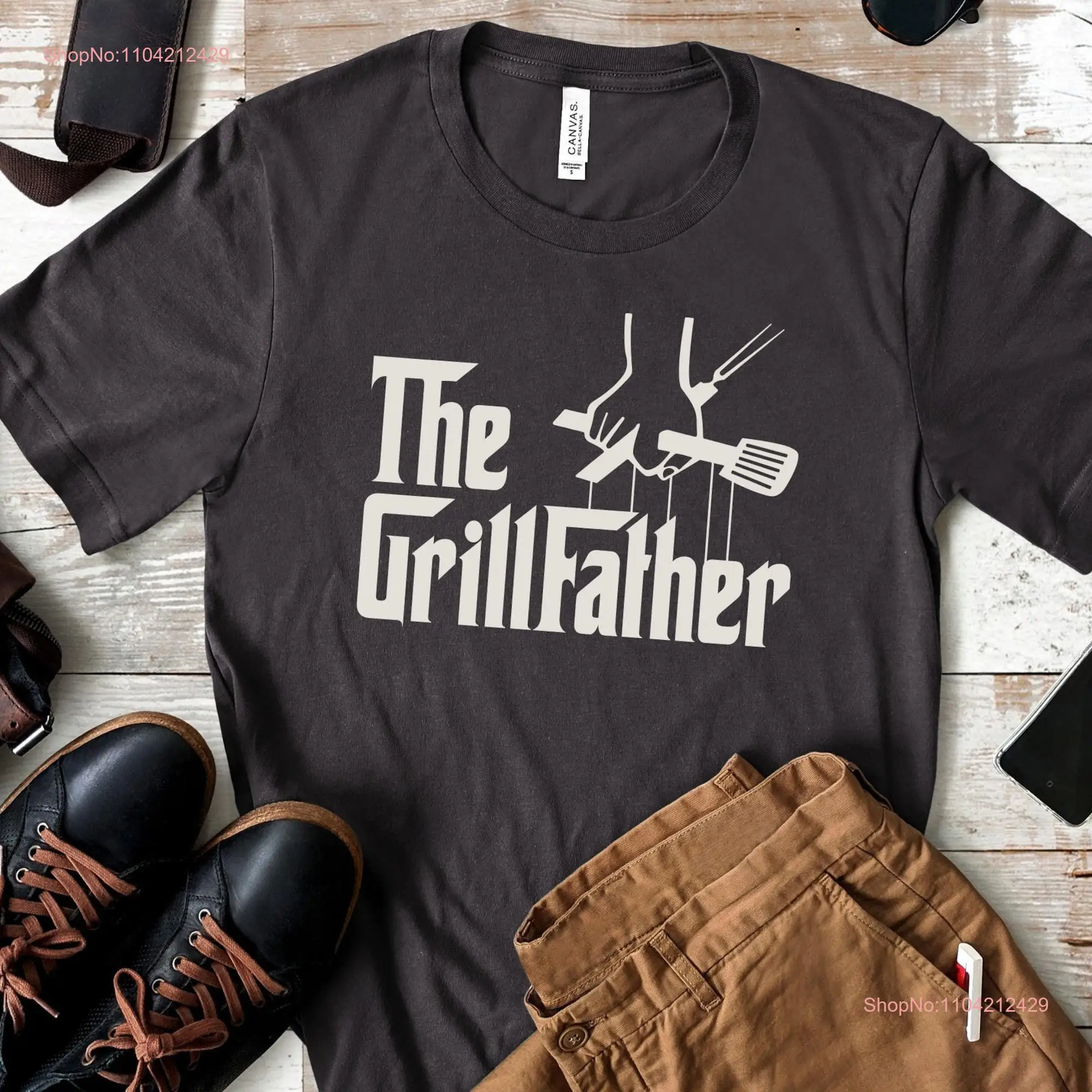 The Grillfather T Shirt Father's Day Father in Law for Grandpa Grill Chef Carnivores Godfather Inspired