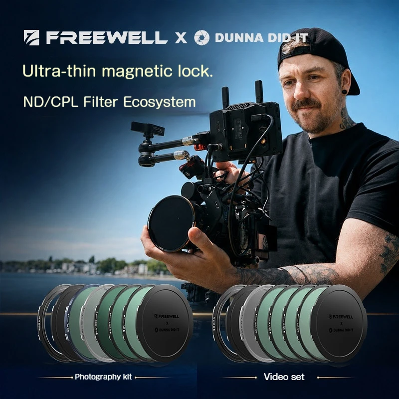 FREEWELL DUNNA Collaboration ND/CPL/UV/Black Soft/Gold Soft Light Mirror Ultra Thin Locking Magnetic 67/72/77/82/86/95mm Filter