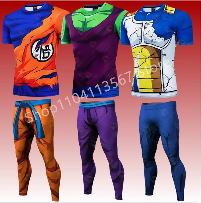 

Dragon Ball Fitness 3d Printed Compression Running Shirt Men Anime Bodybuilding Long Sleeve Workout Cosplay T Shirt Tops Tees