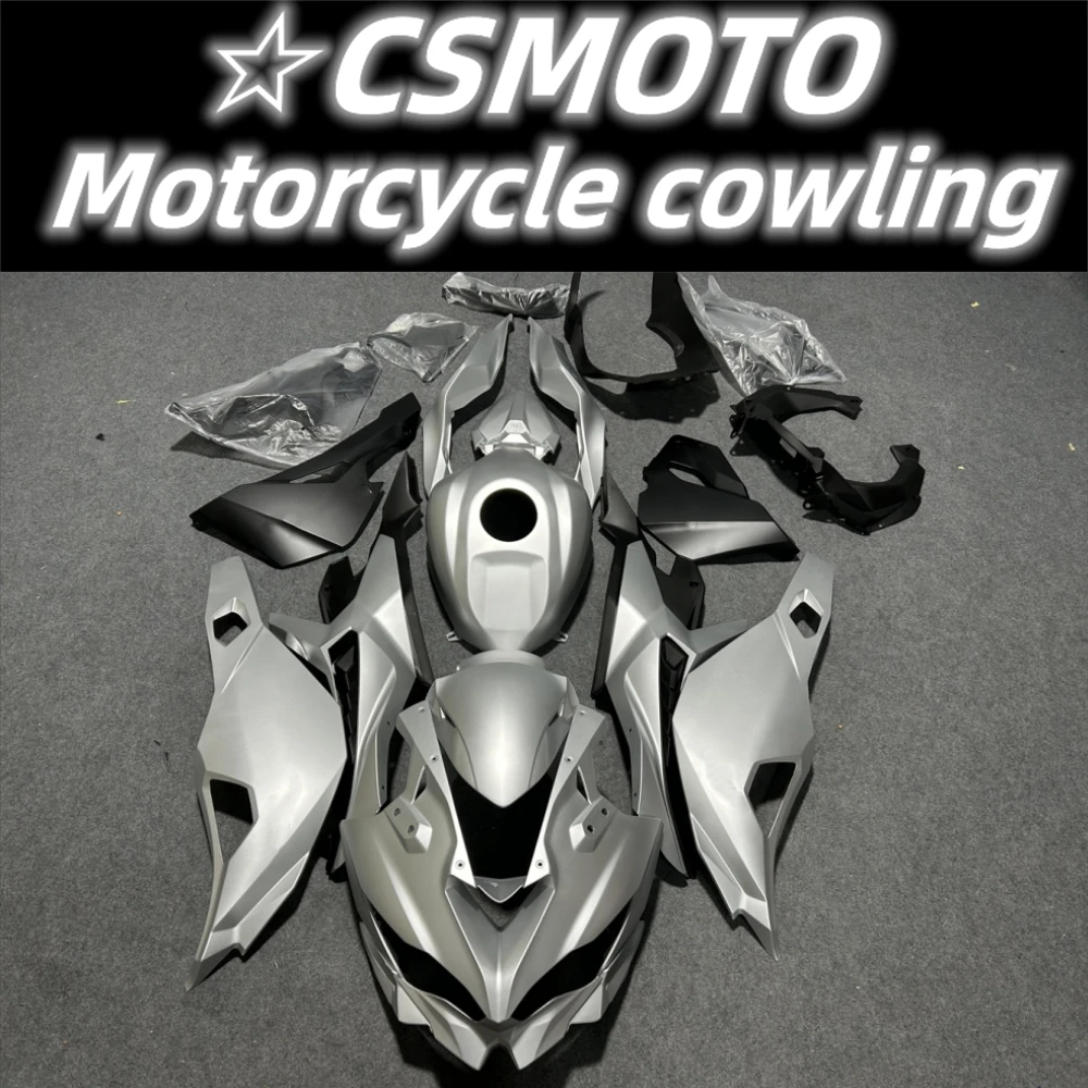 The new ABS motorcycle fairing fits the ZX-4R 2023 2024 ZX-25R 2019 2020 2021 2022 2023 fairing body set in matte silver