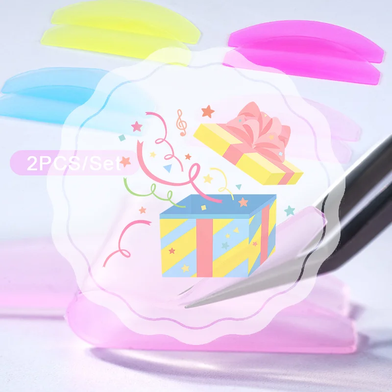 1쌍 초박형 실리콘 속눈썹 펌 패드 속눈썹 롯드 쉴드 리프팅 3D 속눈썹 컬러 액세서리 어플리케이터 메이크업 도구