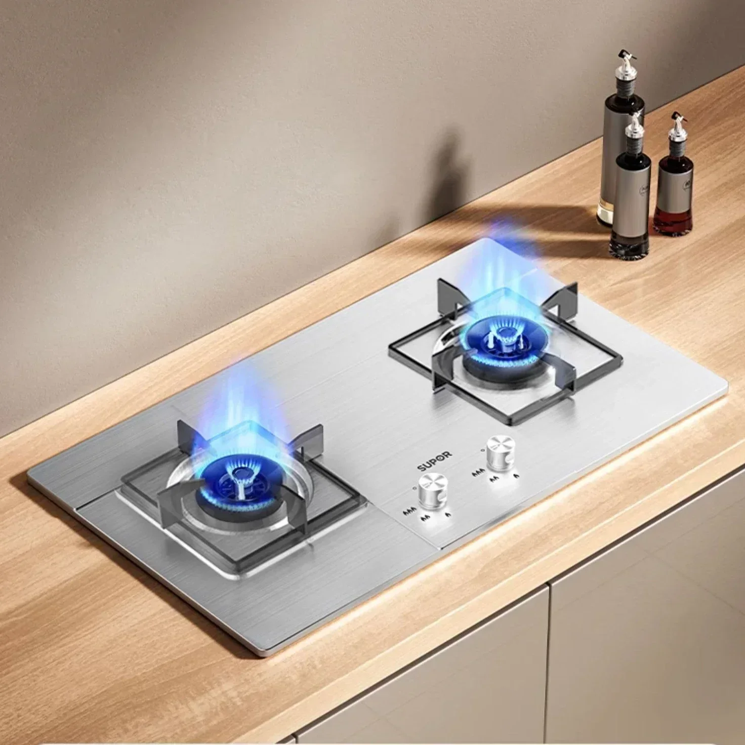 

Subor gas stove QS505 household embedded gas stove dual stove natural liquefied gas desktop