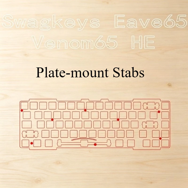 EAVE65 Keyboard Positioning Plate Customized FR4 POM Carbon Fiber 6.25U Plate‑mount Compatible with Venom65 Keyboard Accessories