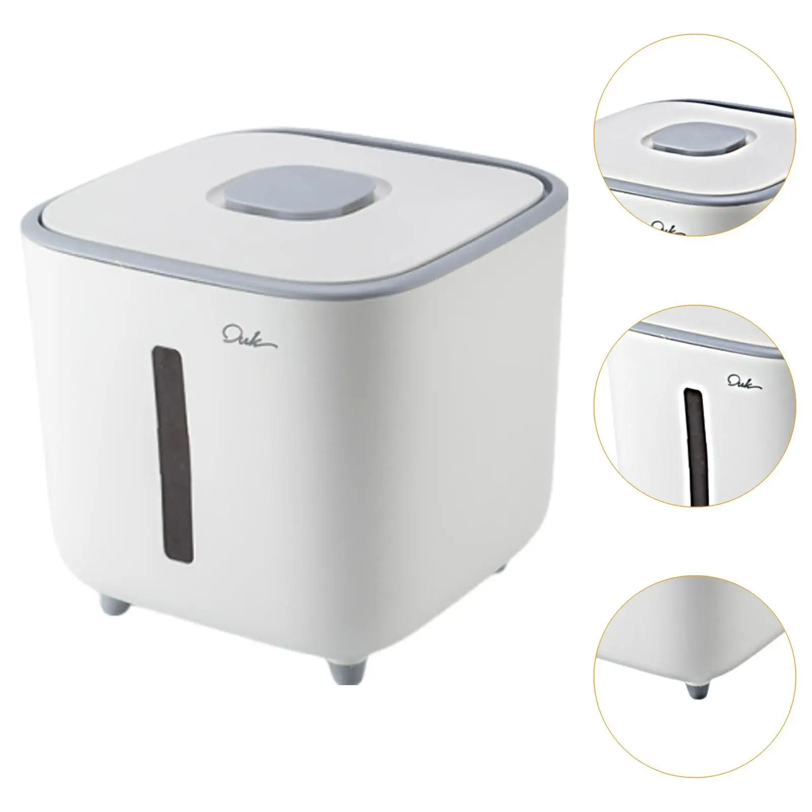 

Cereal Grain Storage Box PP Rice Tank Leakproof Food Container for Beans Flour Pantry Kitchen Organization