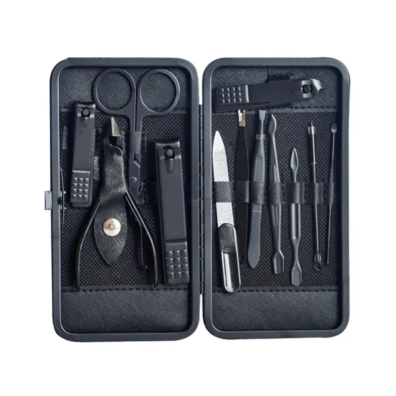 12PCs Manicure Cutters Nail Clipper Set Household Stainless Steel Manicure Kit Nail Clippers Pedicure Scissors Grooming Tools