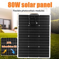 PowMr 18V 80W Flexible Solar Panel Monocrystalline for RV Car Yacht Outdoor Battery Portable Battery Charger Camping Emergency