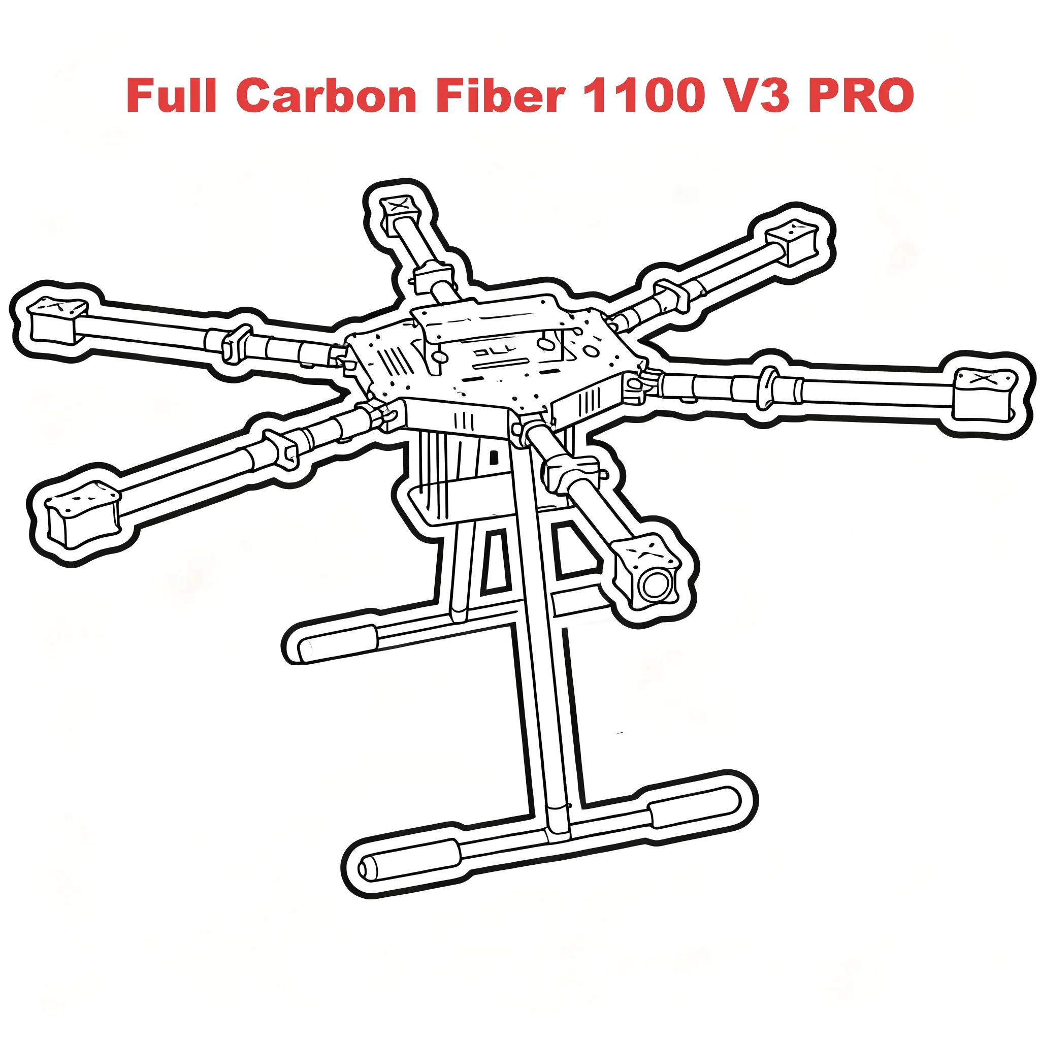 

FPV Pixhawk PX4 LX1100 V3 PRO, полностью углеродное волокно, 1100 мм, шестироторная рама, контроллер полета, дрон, шестиротор