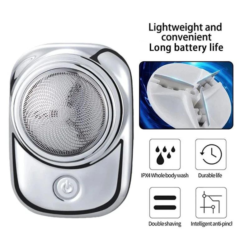 ماكينة حلاقة كهربائية صغيرة محمولة للسفر للرجال بحجم الجيب قابلة للغسل ماكينة حلاقة كهربائية قابلة للشحن للرجال لحلاقة الوجه بدون أسلاك