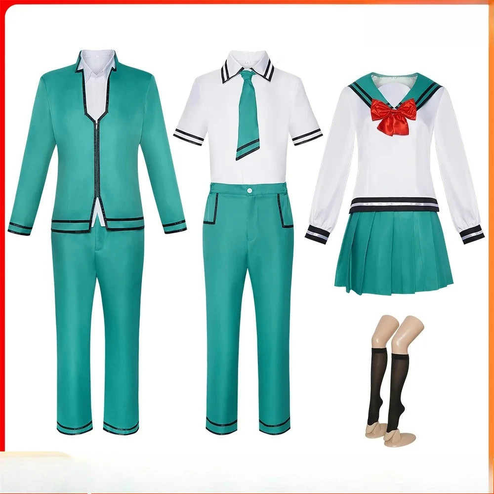 

Saiki Kusuo No Psi Nan Cosplay Uniform Saiki Kusuo Teruhashi Kokomi Female Sailor Uniform Male Green Suit Cosplay