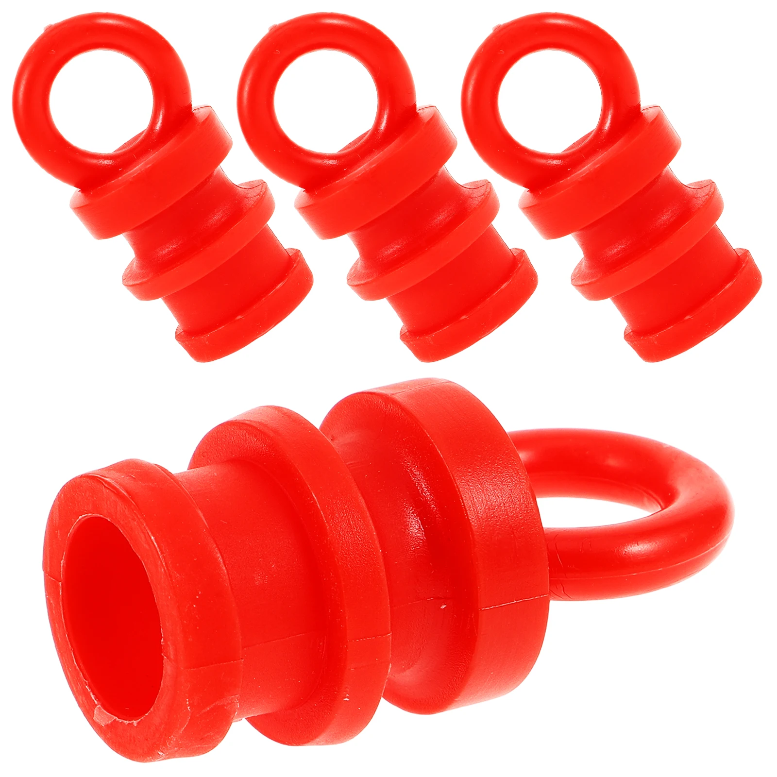 

4 Pcs Railing Post Cover Column Cap Lifting Buckle Plastic Warning Guardrail Sealing