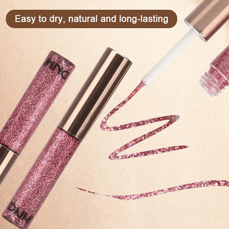 15 Kolorów Płynny Eyeliner Złoty Czerwony Niebieski Eyeliner Błyszczący Efekt Wodoodporny Długotrwały Trwały Makijaż Ołówek do Oczu