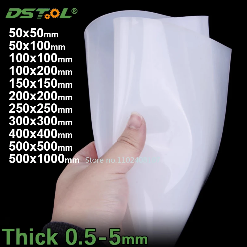 

Transparent Silicone Board High-Temperature Resistant Silicone Gasket Flat Sealing Pad Thickness 0.5-5mm